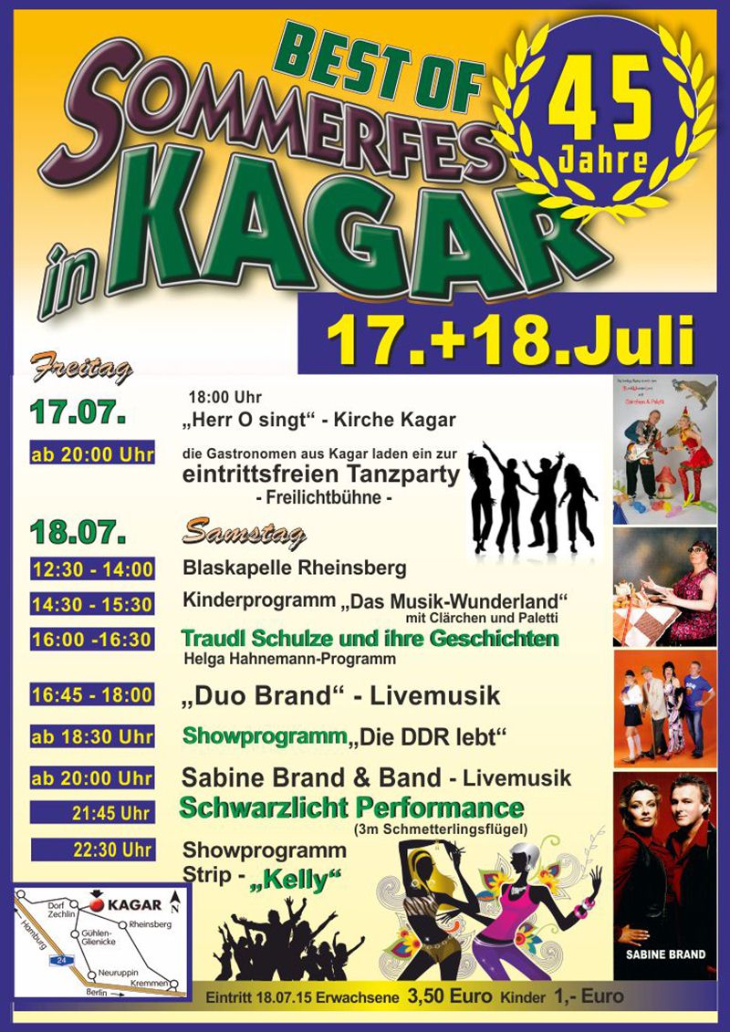 Plakat Sommerfest in Kagar